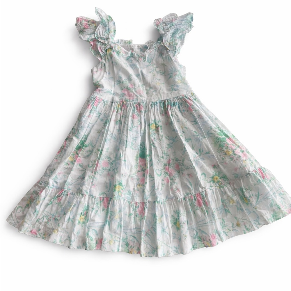 Janie and Jack Floral Dress 2T Pastel Spring Summer Good Condition